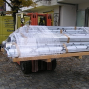 Für den Transport nummeriert ujnd verpackt